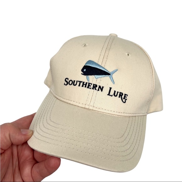 Southern Lure Other - Southern Lure Men's Cream Graphic Velcro Hat Cap